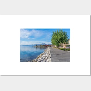 Lake Garda Bardolino promenade view Posters and Art